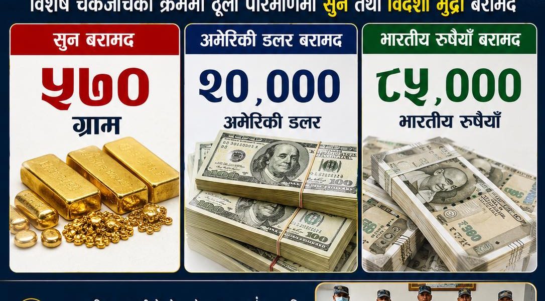 डेढ करोडको सुनसहित भारतीय नागरिक पक्राउ : काँकडभिट्टामा प्रहरीको ठूलो सफलता