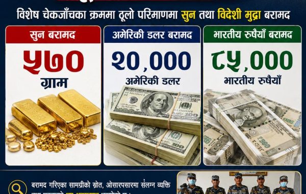 डेढ करोडको सुनसहित भारतीय नागरिक पक्राउ : काँकडभिट्टामा प्रहरीको ठूलो सफलता