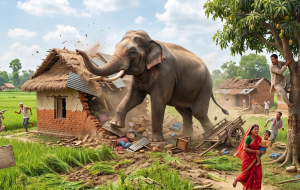 बाहुण्डाँगीका जनता कहिलेसम्म ‘हात्तीको आहारा’ बन्ने? : बजेट पचाउने ‘दुहुनो गाई’ कि जनताको सुरक्षा?